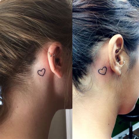 broken heart tattoo behind ear|50+ Heart Tattoos You’ll Absolutely Love